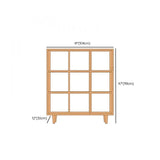 Casual Natural Finish Vertical Timber Etagere Bookcase Image - 33