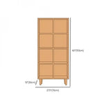 Casual Natural Finish Vertical Timber Etagere Bookcase Image - 36