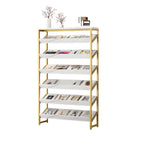 Casual Open Back Metal Frame Vertical Display Bookcase Image - 10