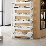 Casual Open Back Metal Frame Vertical Display Bookcase Image - 3