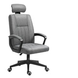 Casual Swivel Ergonomic High-Back Leather Office Chair Image - 10