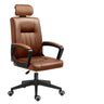 Casual Swivel Ergonomic High-Back Leather Office Chair Image - 13