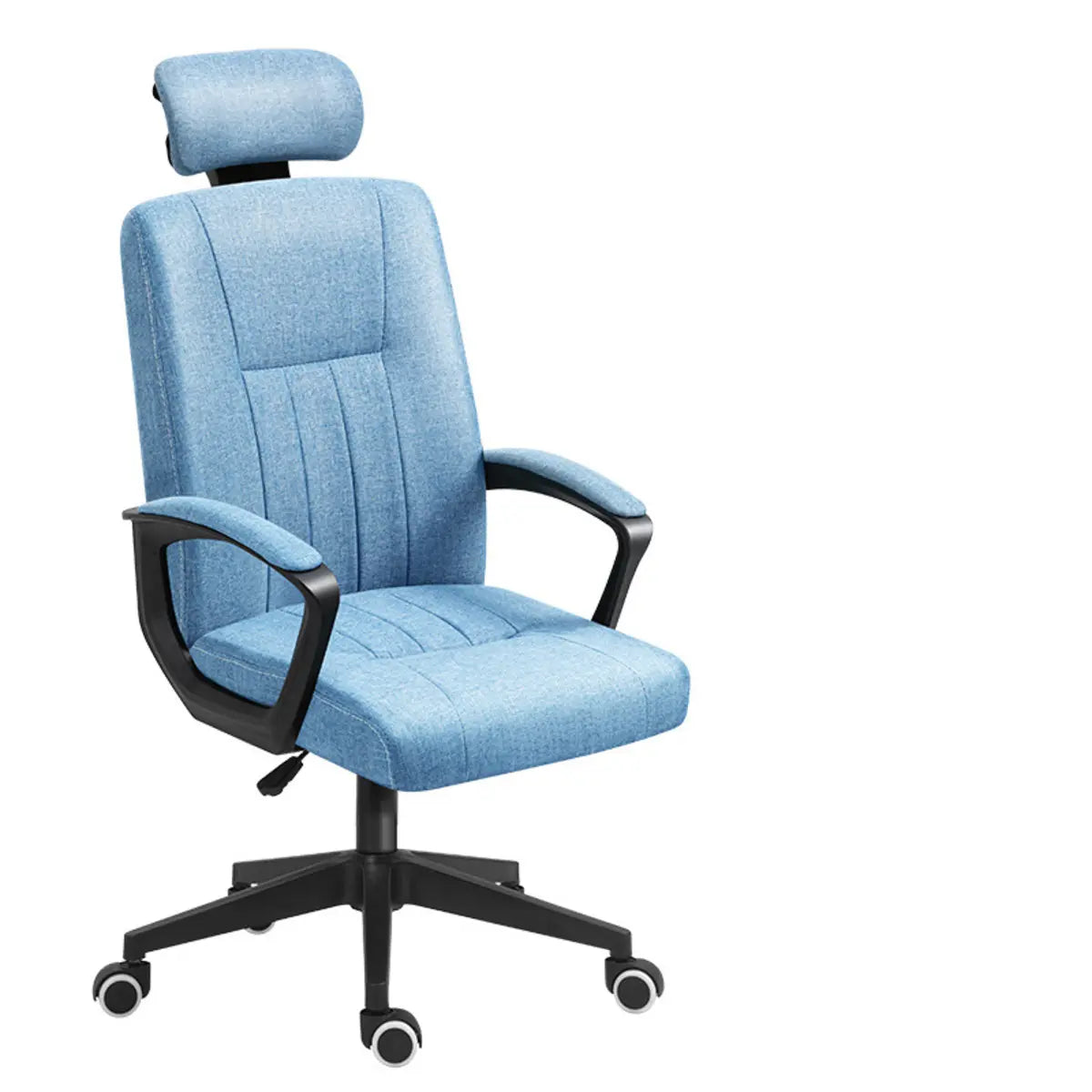 Casual Swivel Ergonomic High-Back Leather Office Chair Image - 16