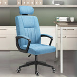 Casual Swivel Ergonomic High-Back Leather Office Chair Image - 3