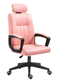 Casual Swivel Ergonomic High-Back Leather Office Chair Image - 5