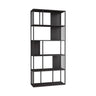 Casual White Alloy Frame Open Shelf Vertical Bookshelf Image - 11