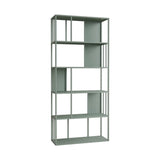 Casual White Alloy Frame Open Shelf Vertical Bookshelf Image - 7