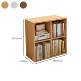 Casual White Closed Back Wood Vertical Wide Bookcase #size