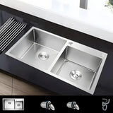 Center-Front Drain Stainless Steel Drop-In Kitchen Sink Image - 5