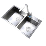 Center-Front Drain Stainless Steel Drop-In Kitchen Sink Image - 9