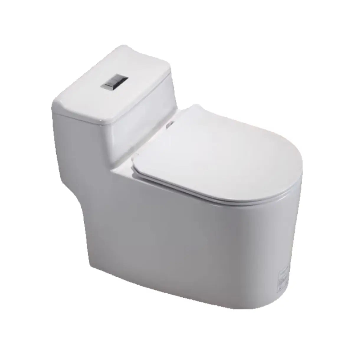 Ceramic White Floor Mounted Siphon Jet Elongated Toilet Image - 1