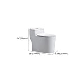 Ceramic White Floor Mounted Siphon Jet Elongated Toilet #size