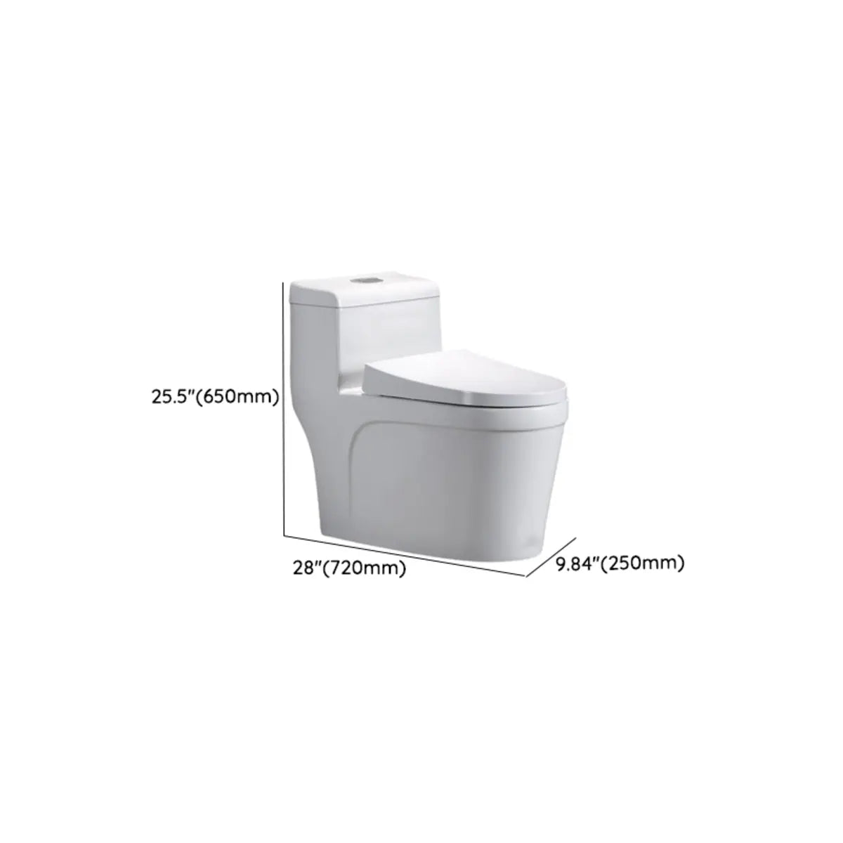 Ceramic White Floor Mounted Siphon Jet Elongated Toilet Image - 12