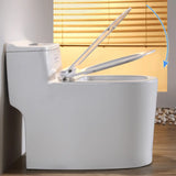 Ceramic White Floor Mounted Siphon Jet Elongated Toilet Image - 5