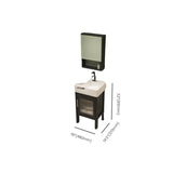 Charcoal Medicine Cabinet Wood Freestanding Bathroom Vanity Image - 12