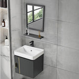 Charcoal Rectangular Sink MDF Storage Bathroom Vanity Image - 16