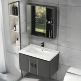 Charcoal Rectangular Sink MDF Storage Bathroom Vanity Image - 22