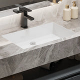 Charcoal Wall Mounted Stone Sink Bathroom Vanity with Mirror Image - 10