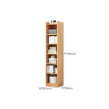 Cherry Simple Vertical Engineered Wood Narrow Bookcase Image - 38