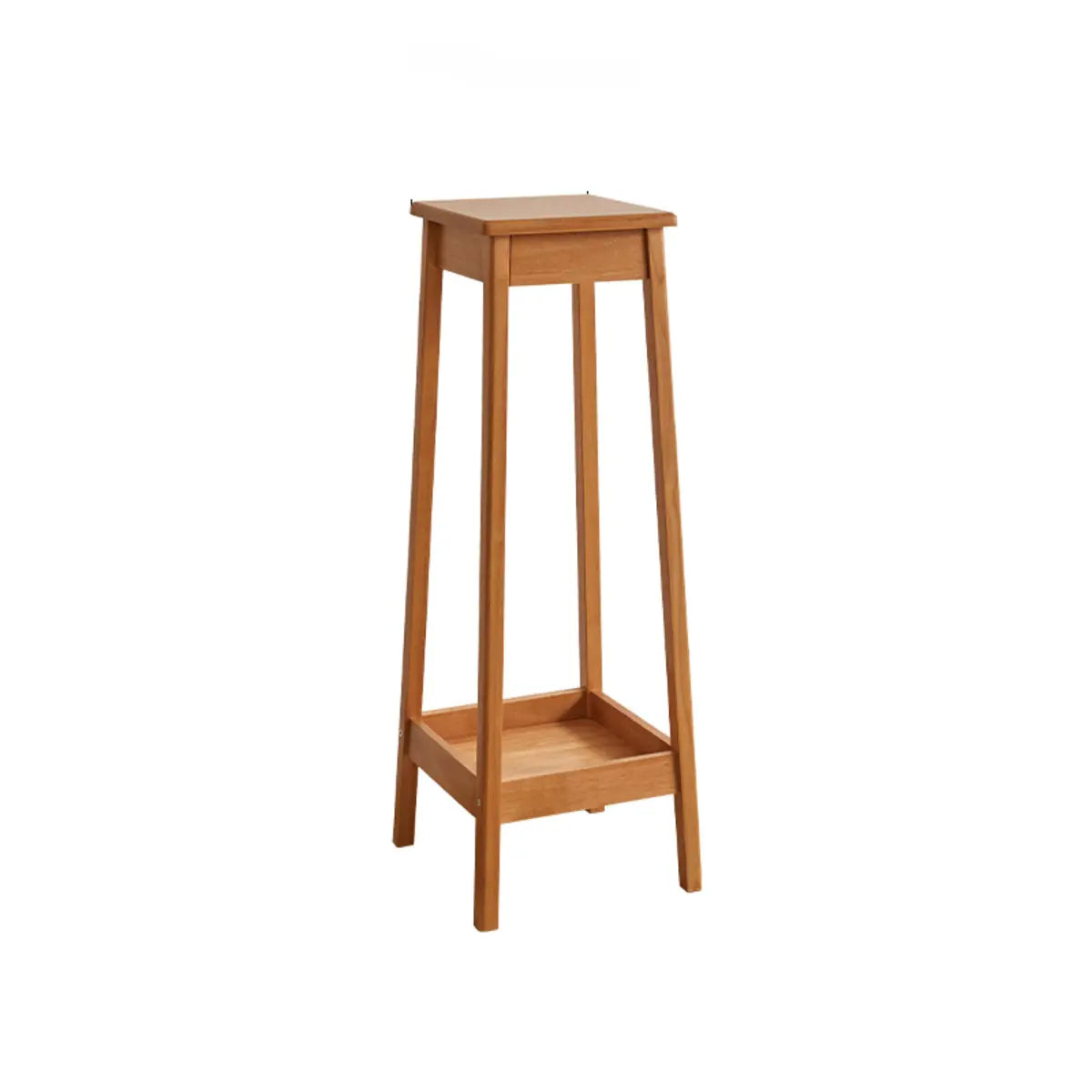 Cherry Square 2 Tiers Rubberwood Indoor Plant Stand Image - 13