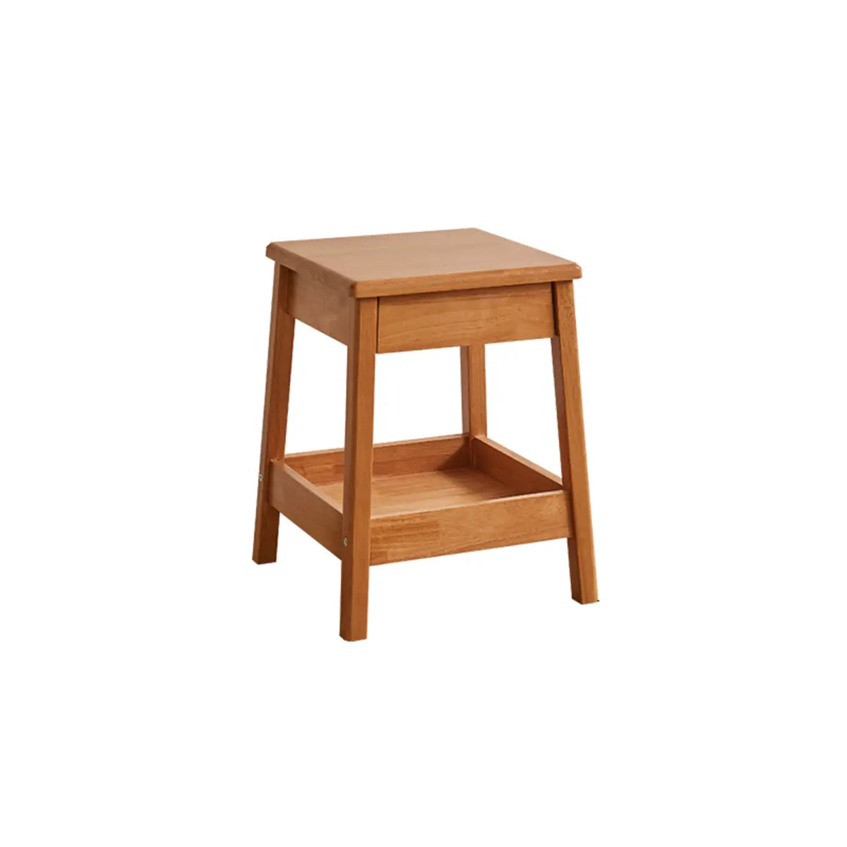 Cherry Square 2 Tiers Rubberwood Indoor Plant Stand Image - 14