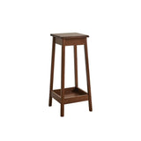 Cherry Square 2 Tiers Rubberwood Indoor Plant Stand Image - 15