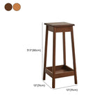 Cherry Square 2 Tiers Rubberwood Indoor Plant Stand Image - 17