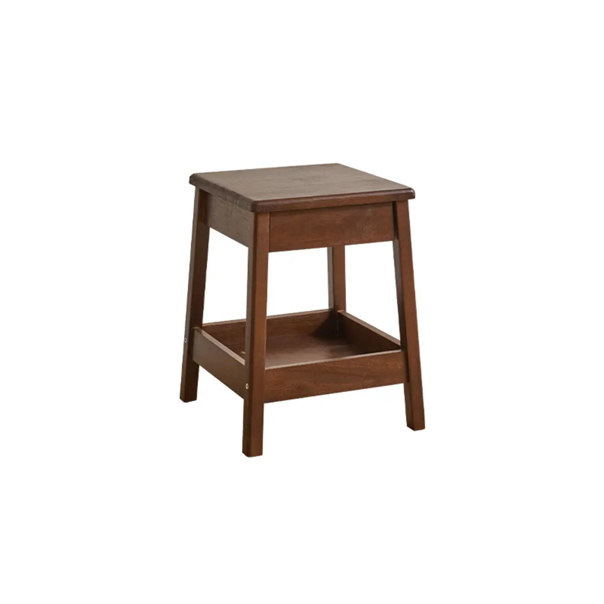 Cherry Square 2 Tiers Rubberwood Indoor Plant Stand Image - 5