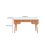 Cherry Wood Drawers Butcher Block Desk Writing Desk #size