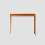 Cherry Wood Rectangular Console Table with Drawers Image - 18