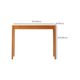 Cherry Wood Rectangular Console Table with Drawers Image - 26