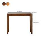 Cherry Wood Rectangular Console Table with Drawers Image - 29