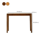 Cherry Wood Rectangular Console Table with Drawers Image - 30