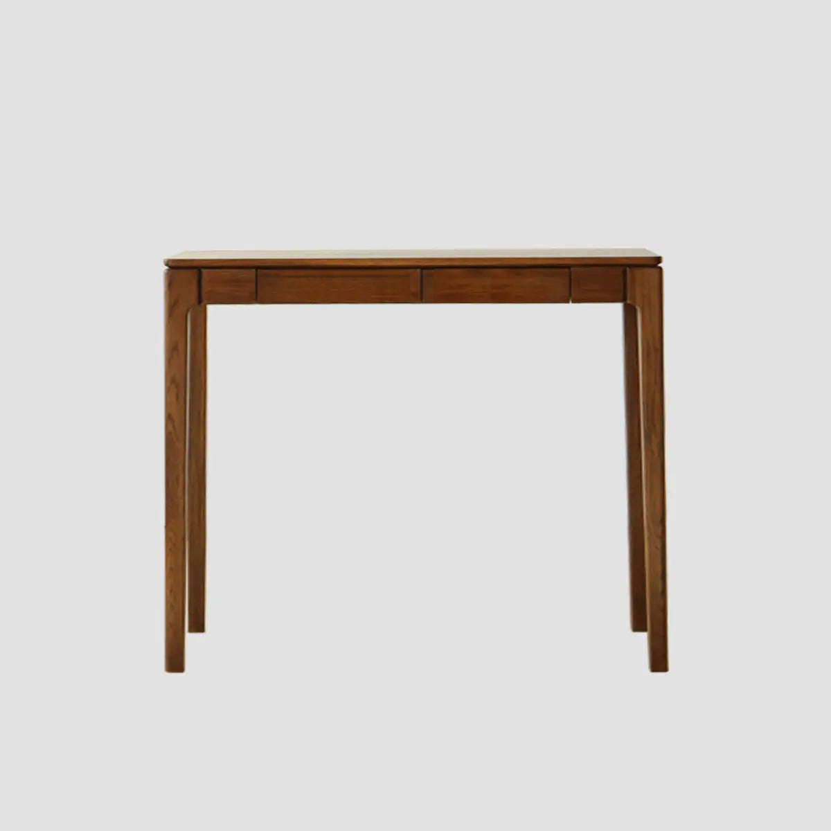 Cherry Wood Rectangular Console Table with Drawers Image - 4