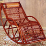 Chestnut Wicker Rattan Track Arms Rocking Chair Image - 3