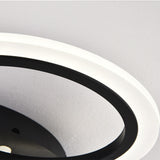 Chic 4 Rings Remote Dimmable Modern Ceiling Fan Light Image - 8