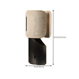 Chic Cylindrical Fabric Lamp Shade Black Bedside Lamp #size