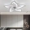 Chic Elegant Flower Flush Mount Ceiling Fan with Light Image - 3