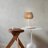 Chic Hollow Rope Shade Geometric Tripod Table Lamp Image - 3