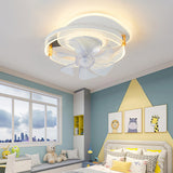 Chic Modern Remote Clear Blade Ceiling Fan with Light Image - 2