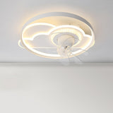 Chic Modern Round 7-Blade Ceiling Fan with LED Light Image - 5