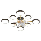 Chic Multi-Light Starburst Ceiling Fan with LED Lights Image - 10