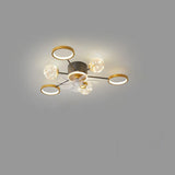 Chic Multi-Light Starburst Ceiling Fan with LED Lights Image - 2