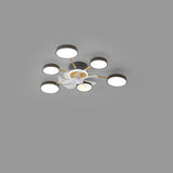 Chic Multi-Light Starburst Ceiling Fan with LED Lights Image - 3