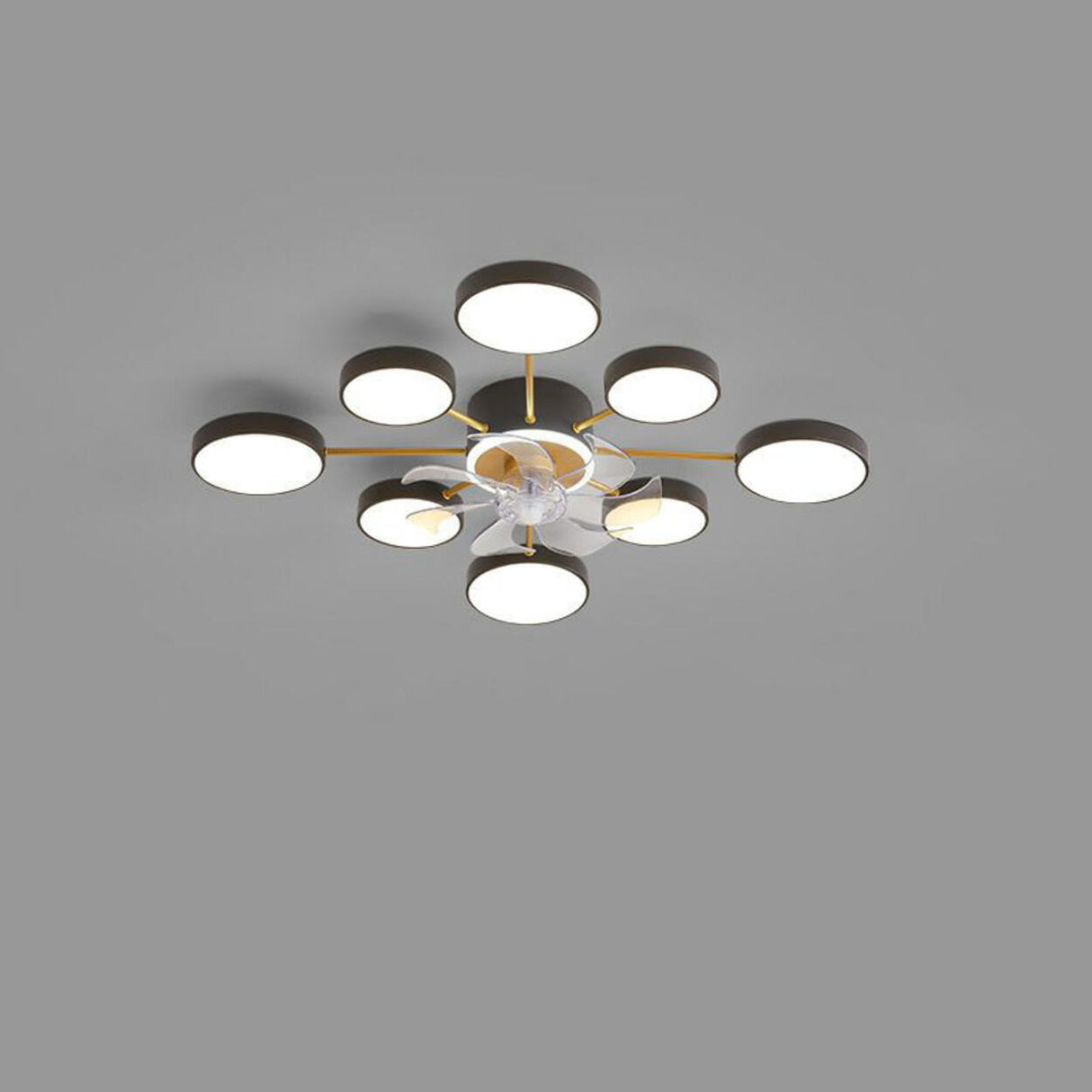 Chic Multi-Light Starburst Ceiling Fan with LED Lights Image - 5