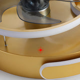 Chic Nordic Gold Circle LED Ceiling Fan with LED Light Image - 4