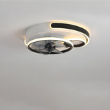 Chic Nordic Gold Circle LED Ceiling Fan with LED Light Image - 7