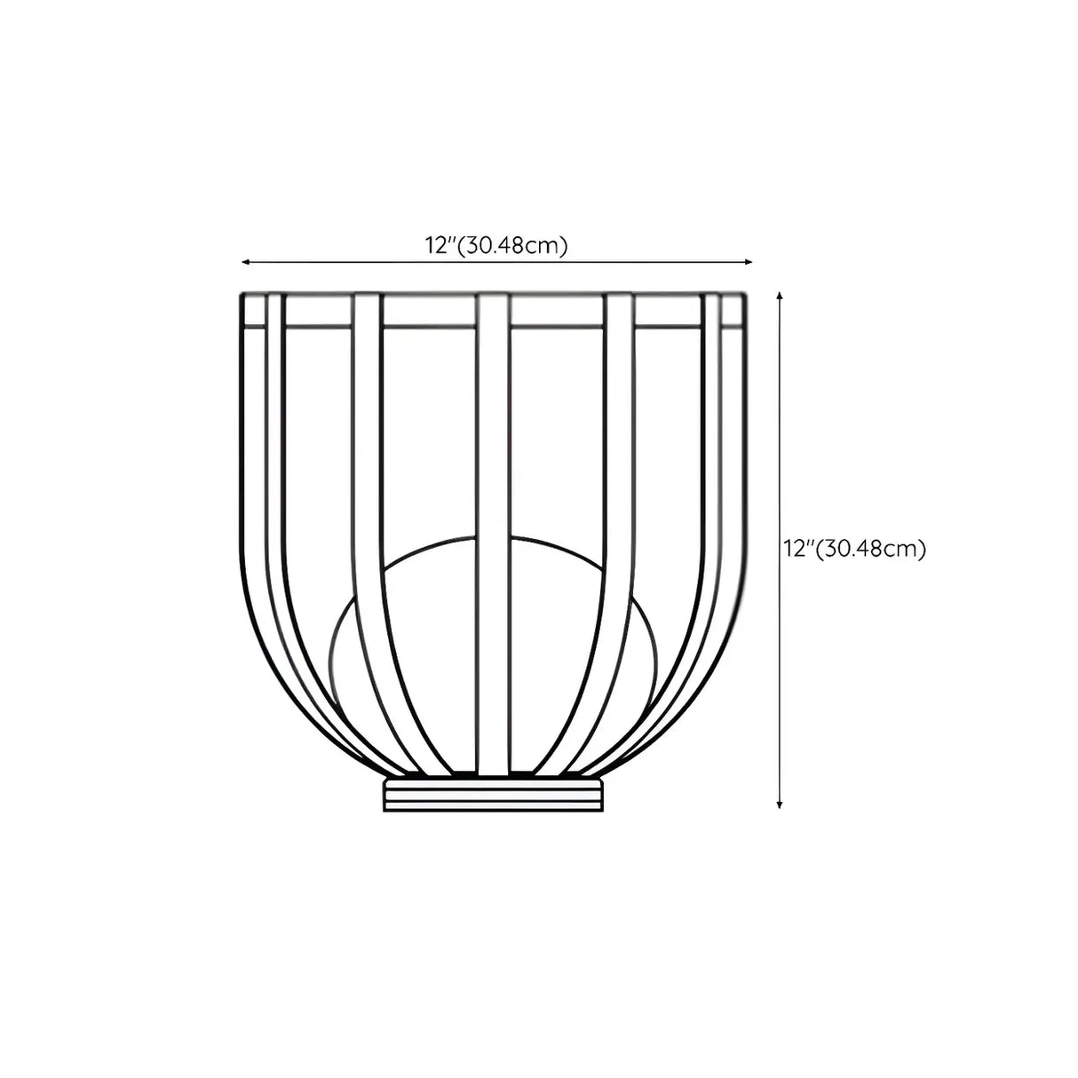 Chic Outdoor Cage Metal Black Patio Outdoor Table Lamp 