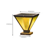 Chic Pyramid Geometric Glass Pillar Outdoor Lamp Black Image - 19