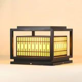 Chic Rectangular Metal Garden Lantern Outdoor Lamp Image - 2